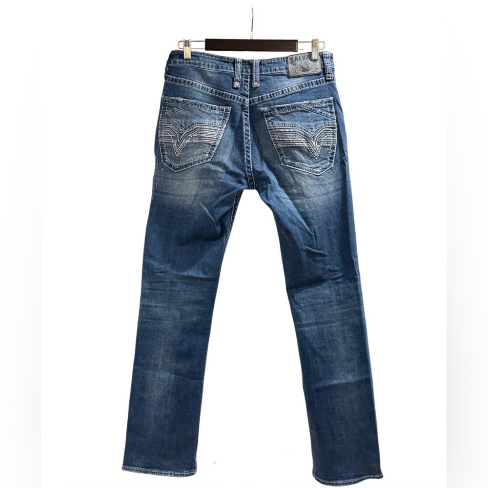 Salvage Men's Jeans Mayhem Straight Regular Fit Size 32W - Picture 3 of 12